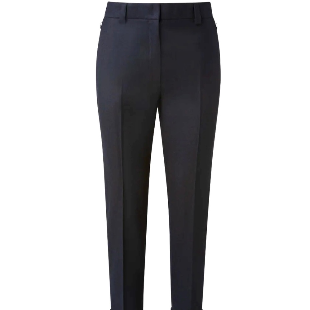 Brand New Navy Akris MAXIMA Trousers with Zippered front pockets, Size 12